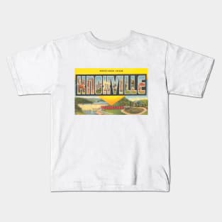 Greetings from Knoxville Tennessee, Vintage Large Letter Postcard Kids T-Shirt